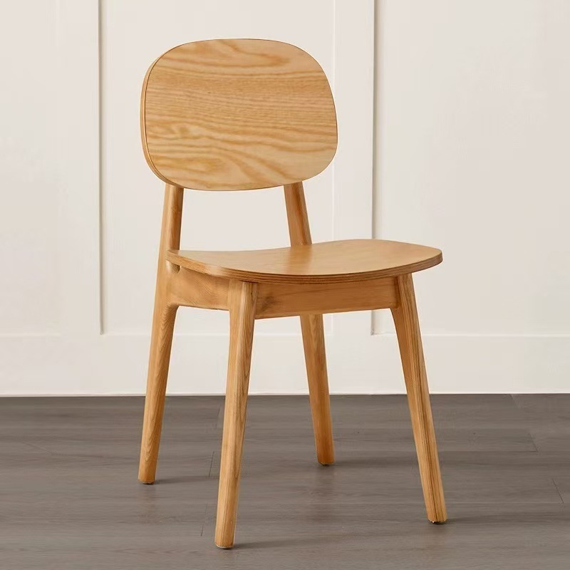 Solid Wood Chair Nordic Dining Chair Home Rattan Retro Medieval Designer Hotel Back Chair High Bar Chair Cafe