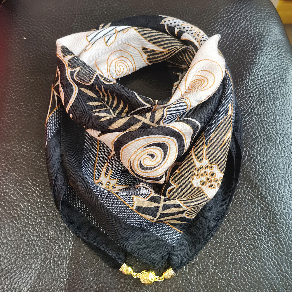 마그네틱 버클-블랙 카드 플라워