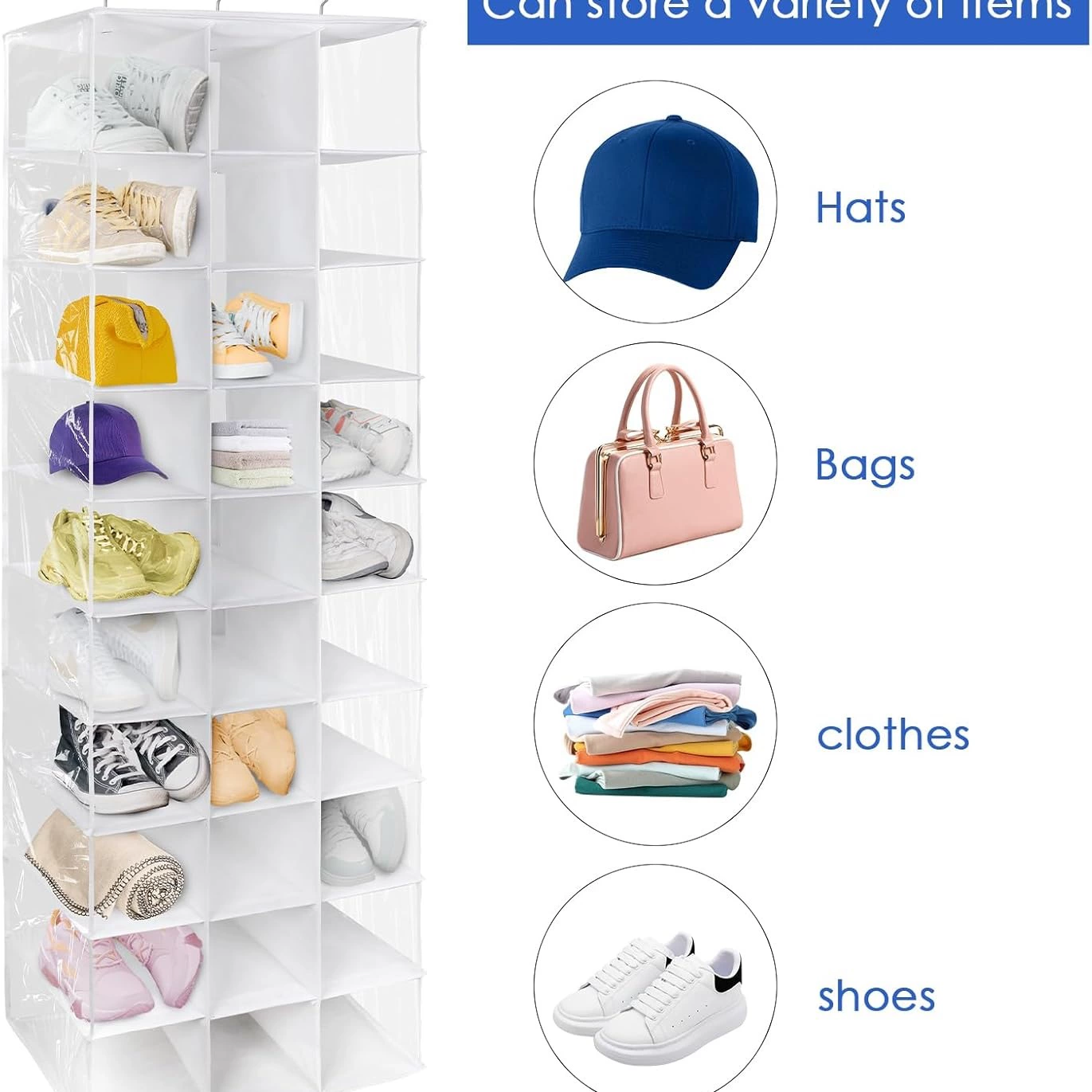 Популярная трансграничная подвесная сумка для обуви, стеллаж для хранения в гардеробе, подвесная сумка для хранения обуви с 30 сетками, подвесная сумка для хранения, подвесная сумка,