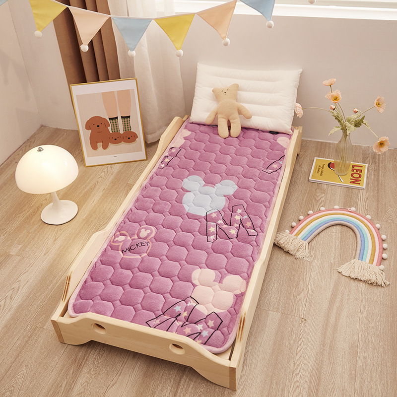 Kindergarten Flannel Mattress Children's Cartoon Washed Warm Baby Thickened Nap Mattress Tatami Baby