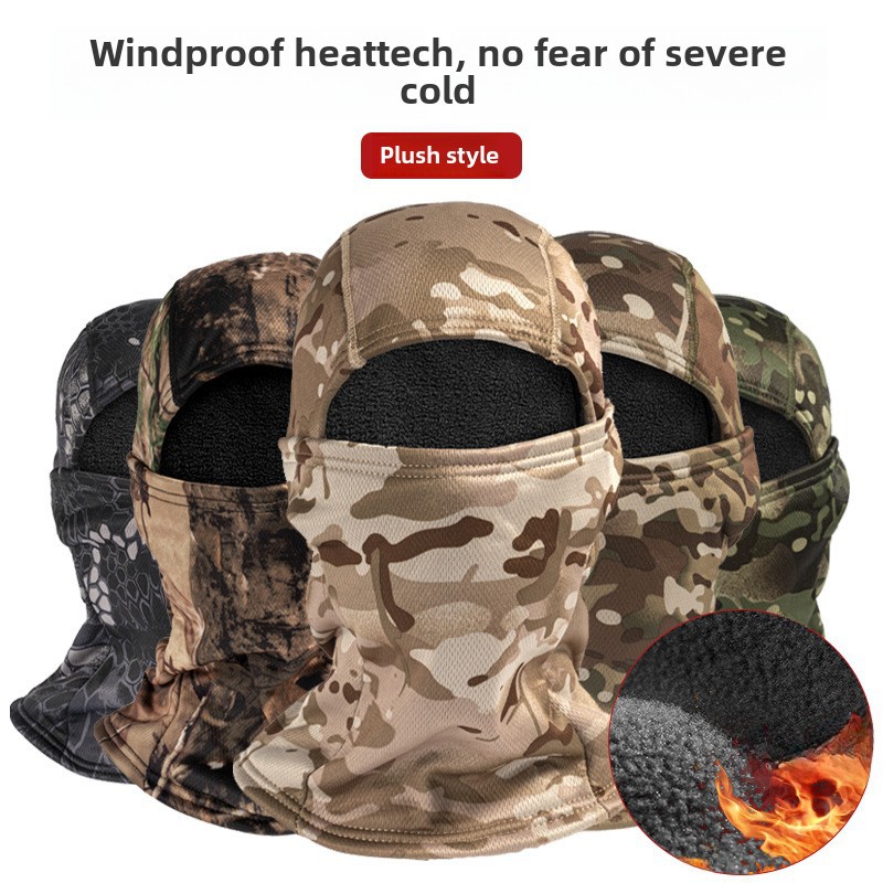Fleece Warm Windproof Mask Cold-proof Anti-freezing Riding Mask Headgear Face Protection Ski Mask Riding Anti-freezing