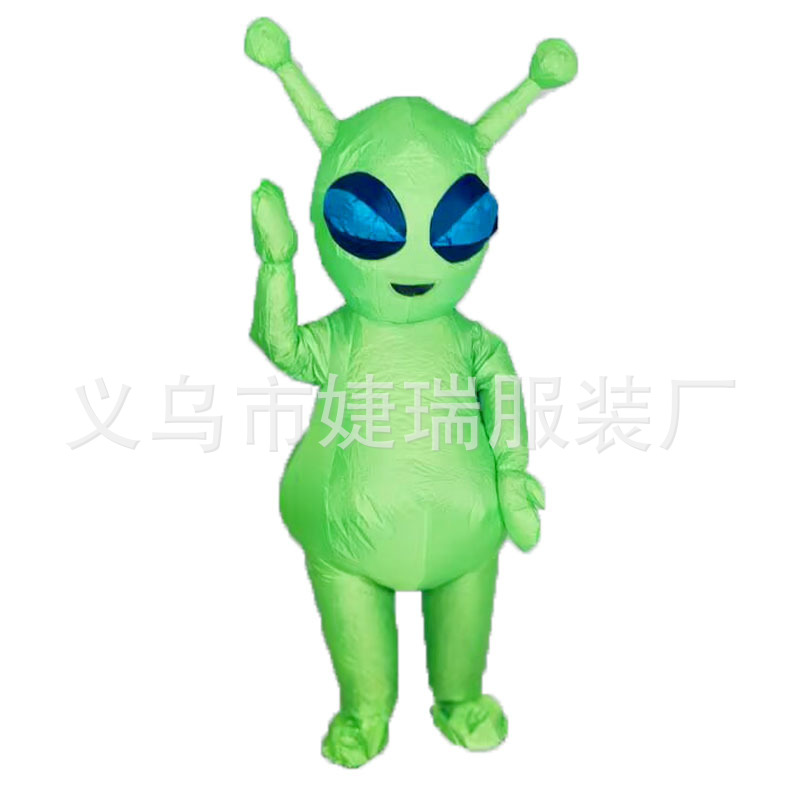 Disfraz de Halloween para bromas transfronterizas, divertido disfraz de fantasma verde de Amazon, disfraz inflable de alienígena.
