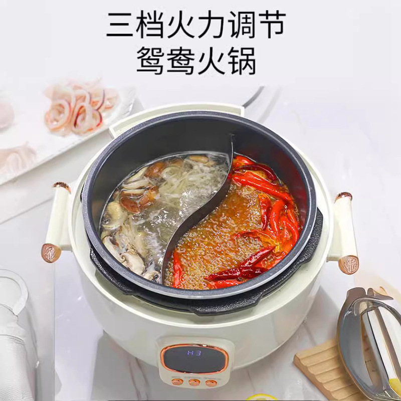 韓派多機能電気圧力鍋家庭用知能電熱鍋鍋三格鴨一体鍋高圧炊飯器|undefined