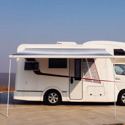 Rv Awning Electric Side Canopy Car Tent Car Side Sunshade Tent for Maxus Quanshun (Avtomobil yan çətirləri) - white-flashlight-integrated-fabricsize-can-be-customized-1510m