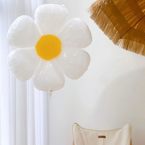 Daisy Balloon Little Red Book Same Style White Smiley Face Photo Props Plumeria Balloon Sunflower Little Daisy Balloon