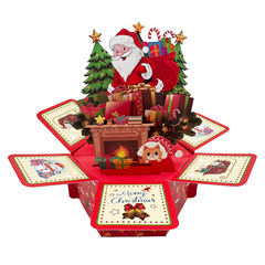 新しいサンタクロースポップアップ立体グリーティングカードオーナメントメリークリスマスクリスマス祝福ユニバーサル