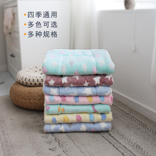 Pet Bed Thickening Winter Warmth Cartoon Cat Dog Throw Blanket Manufacturer Wholesale