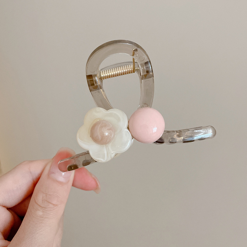 Clip de agarre esmerilado acrílico femenino nuevo estilo pequeño femenino de alta calidad medio atado clip de tiburón parte posterior de la cabeza clip para el cabello tocado