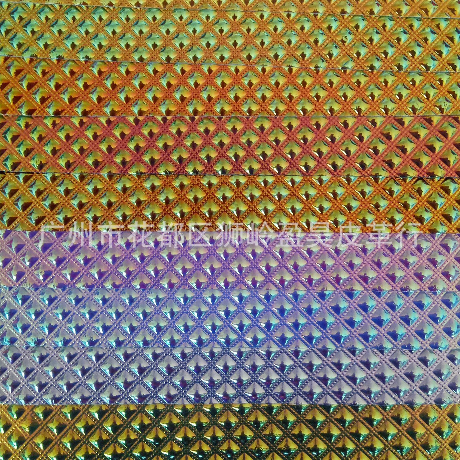 热销渐变反光幻彩镭射小钻石纹pu皮革包装礼品革化妆包首饰收纳盒