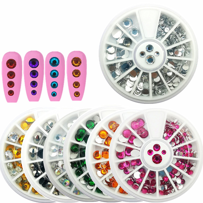 Cross-border nail drill jewelry nail flat diamond eye makeup tear Diamond eye makeup stickers acrylic Diamond AB diamond mineral gold diamond