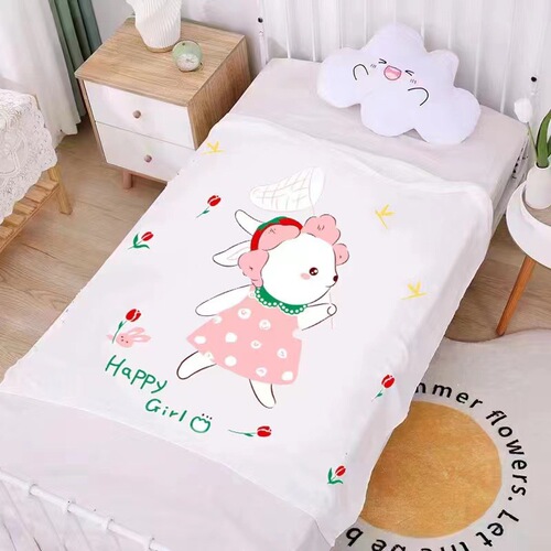 Summer baby cold blanket bamboo fiber thin 110*110 soft and breathable newborn baby summer blanket