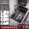 Upgraded luxury version [full copper valve core pull-out faucet] + full set of accessories - anti-fouling and antibacterial/black nano (outline length 60 width 45) 30-year warranty/