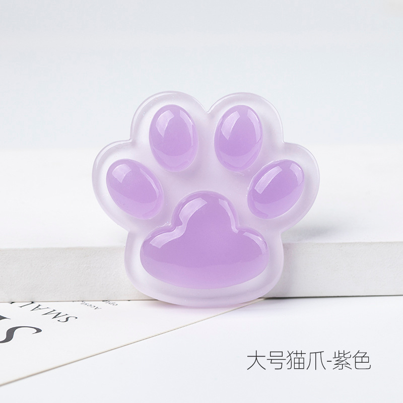 Accesorios de resina de dibujos animados luminoso lindo gato garra DIY crema pegamento teléfono móvil Shell parche accesorios para el cabello accesorios de parche de refrigerador