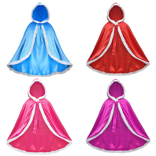 Children's Clothing Frozen Elsa Princess Cape Coat Scarf Girls Costume Elsa Thick Scarf