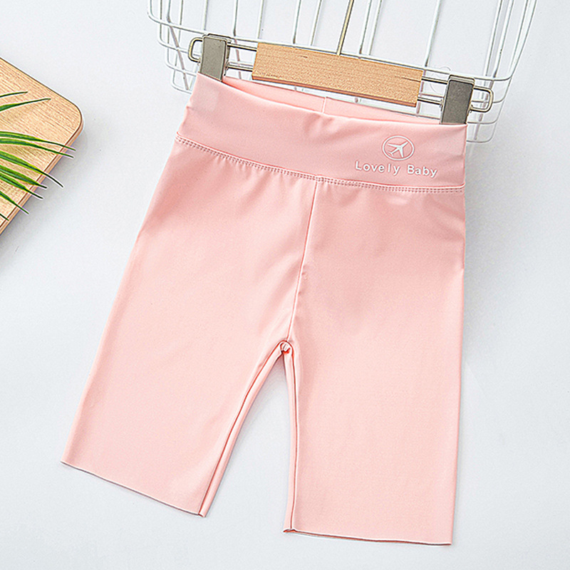 Pantalones de tiburón de cinco puntos para niñas pantalones de yoga de desgaste exterior de cintura alta delgada de verano para niños medianos y grandes leggings Barbie para niños pantalones cortos