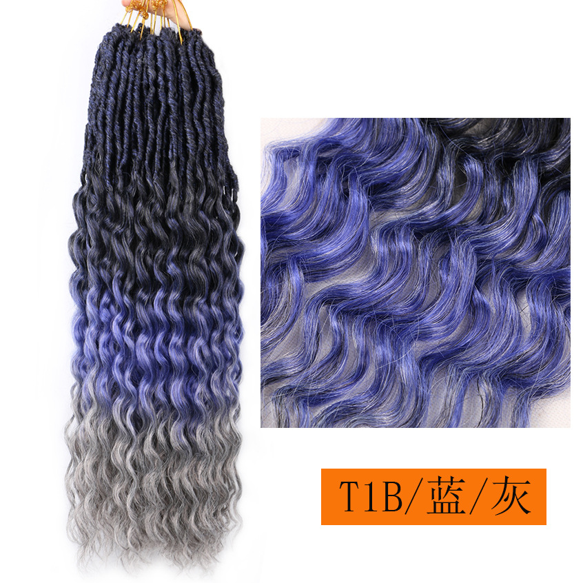 Pelo de ganchillo de fibra química europea y americana NO LOCS Crochet pelo lombriz curvada cola suelta entrega de una sola pieza