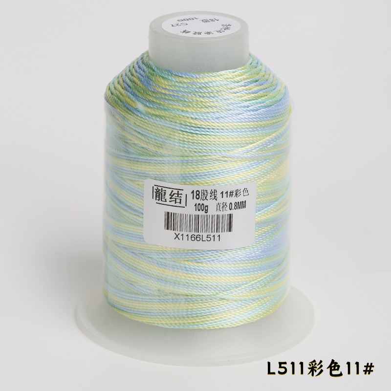 Nuevo dragón de 18 hebras de alambre teñido de 0,8 mm de grosor DIY pulsera collar tejido a mano multicolor opcional
