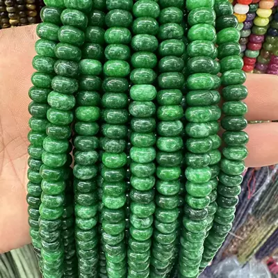 stone optimization abacus beads loose | Zərgərlik ara hissələri - dry-green-58mmabout-70-80-pieces-white-stone-optimized