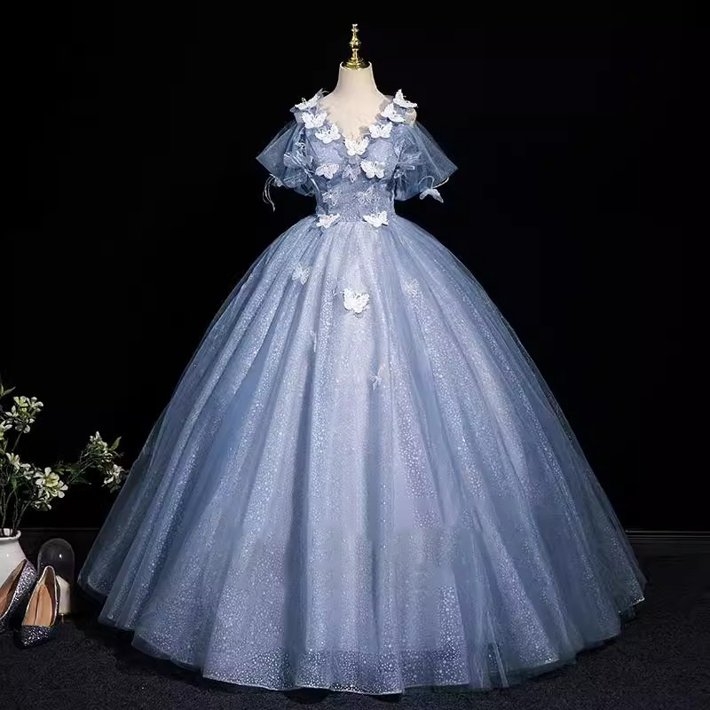 Nuevo vestido de noche de mago, mariposa tridimensional, lujo ligero, vestido de noche de banquete de alta gama, vestido de noche de temperamento de anfitrión de cumpleaños