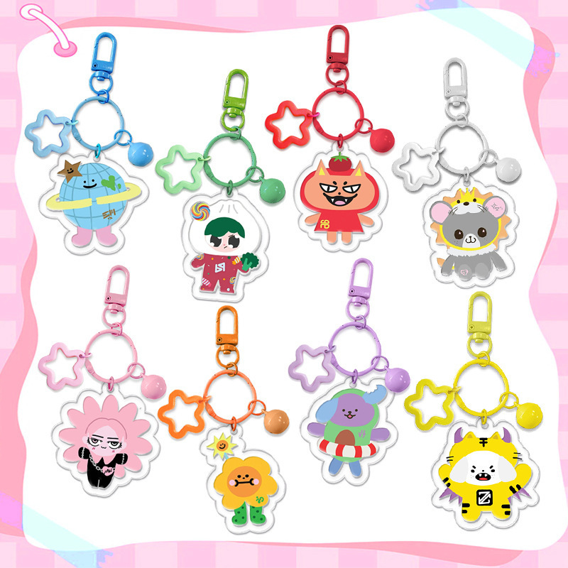 Thai Celebrity Gmm Show Merchandise Cp Cute Doll Acrylic Star Bell Small Accessory Backpack Pendant Thai Celebrity Gmm Show Merchandise Cp Cute Doll Acrylic Star Bell Small Accessory Backpack Pendant