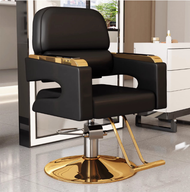 Disco negro + dorado + reposabrazos dorados