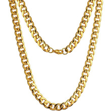 简约nk钛钢男士项链 扭片链不锈钢韩版饰品 粗狂霸气链条批发