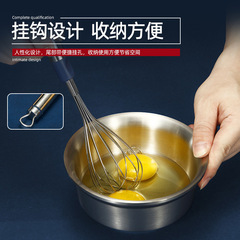 Stainless steel manual egg beater household egg hand mixer cake baking kitchen gadgets manufacturer wholesale