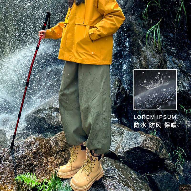 [the Story of Roses] Huang Yimei's Same Soft Shell Assault Pants Outdoor Waterproof and Anti-Fouling Sports Workwear Hiking Pants