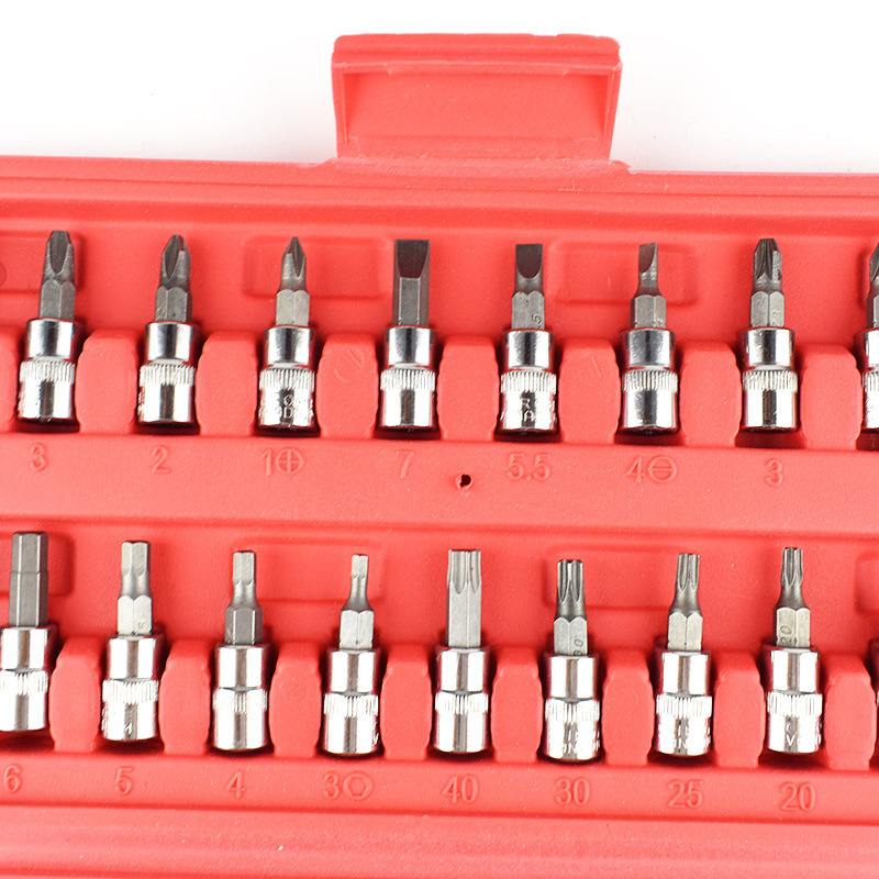 Pequeña mosca de la biela trinquete manga rápida reparación de la máquina de reparación de automóviles conjunto 46 piezas conjunto de herramientas Caja de Herramientas al por mayor