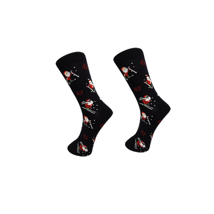 2025d 2025d Nouveau Couple Mi-Mollet Ins Style Personnalité Tendance Chaussettes de Noël pour Hommes_voghion.com