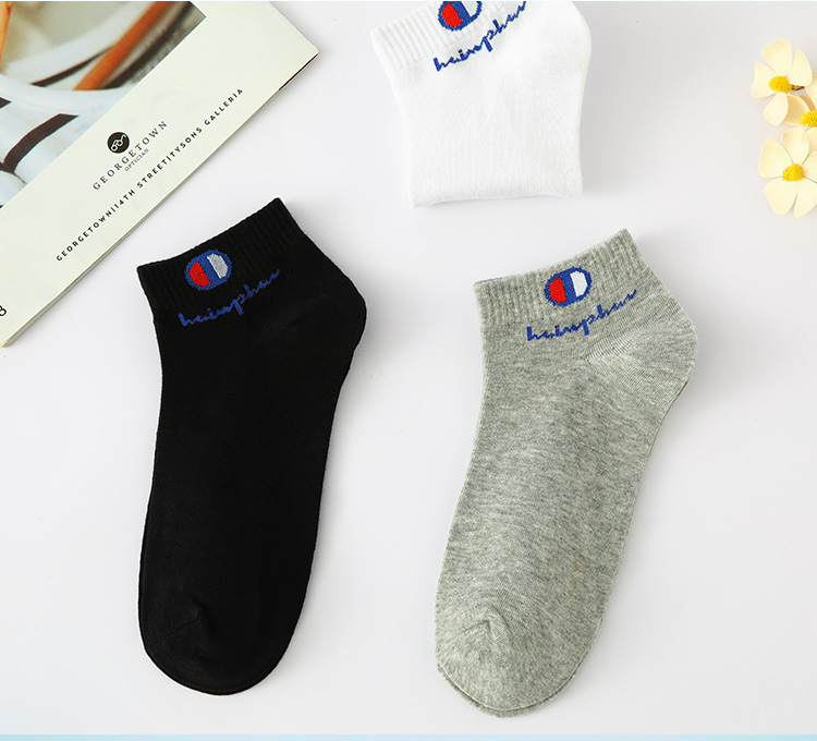 Mens Ankle Socks - Cotton Athletic Socks Breathable Black  White Classic Fashion 51020 Pairs