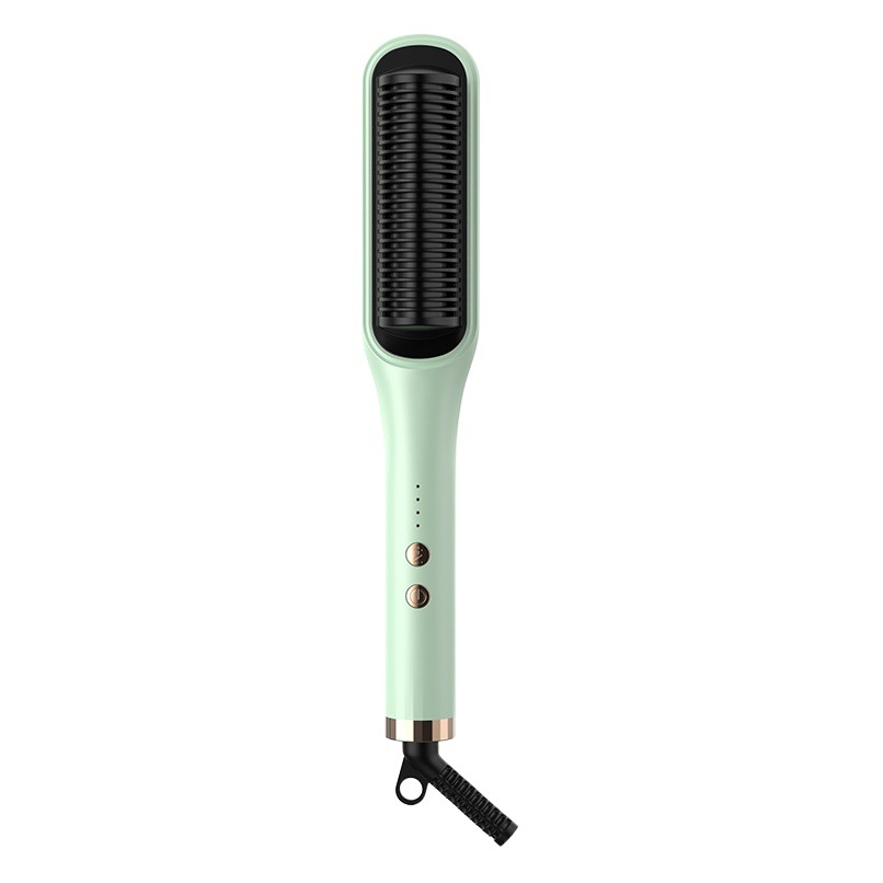 Portable Hair Straightening Comb, Negative Ion Hair Straightener, Dual-Use for Straightening and Curling, Electric Heating Curling Iron for Cross-Border Sales