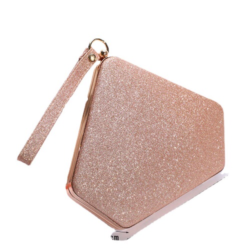 French new fashion evening bag, women's trendy portable shoulder bag, reflective sequin evening wedding banquet cosmetic bag
