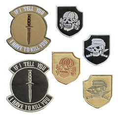 Bling Fish Badge Cloth Patch Embroidery Military Uniform British Style Arm Badge Chest Badge Clothes Decoration Adhesive Velcro 