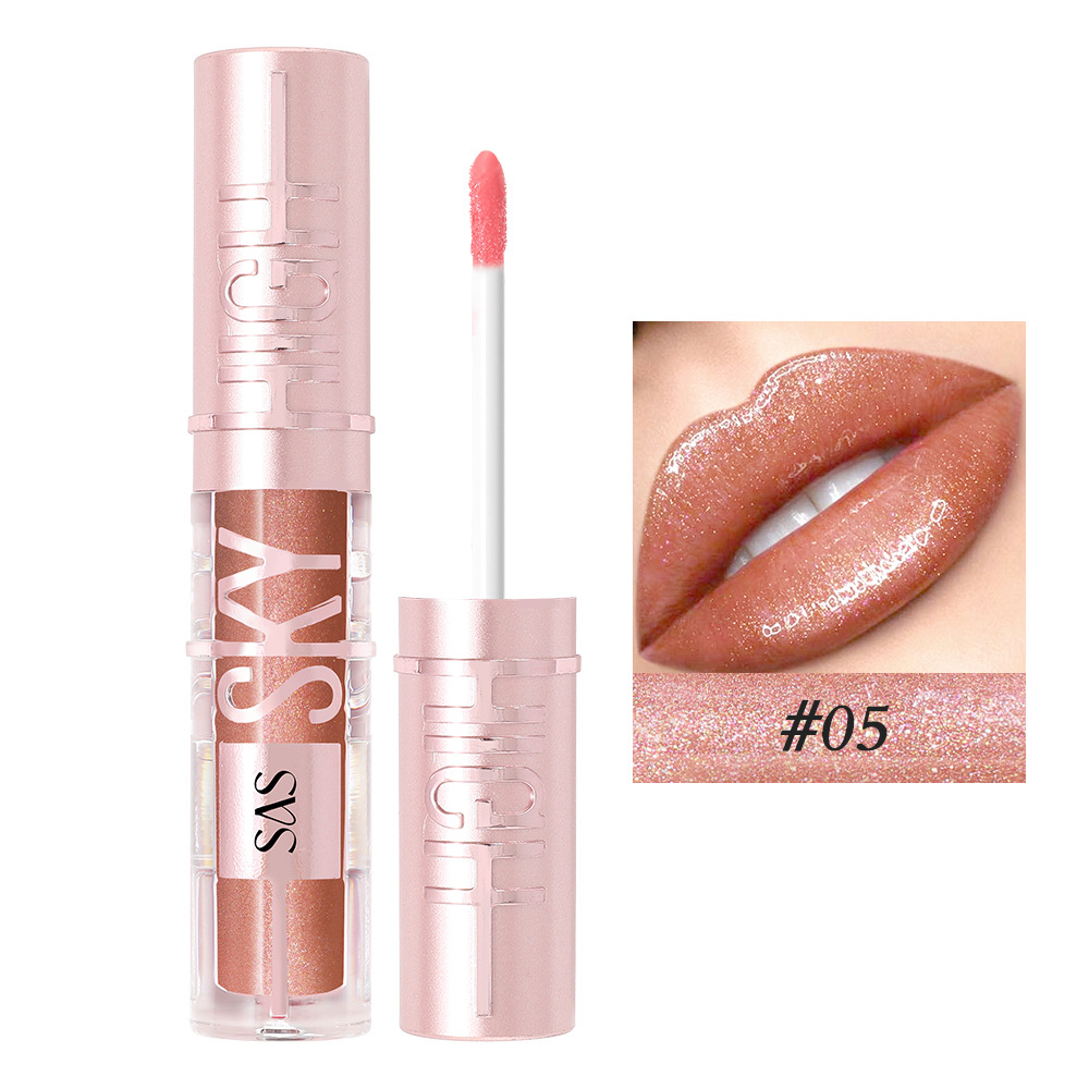 SAS venta al por mayor transfronteriza venta caliente espejo impermeable brillo de labios con luz de agua esmalte de labios nacarado hidratante SAC152