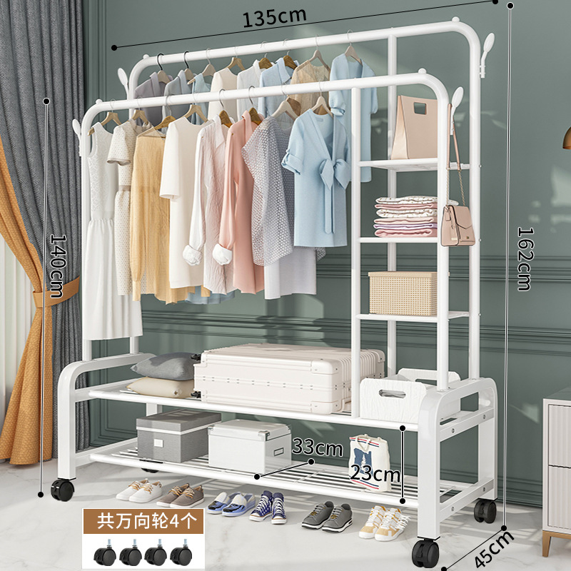 percha de ropa simple piso plegable balcón secado estante de ropa doméstico dormitorio doméstico varilla de secado plegable percha de ropa