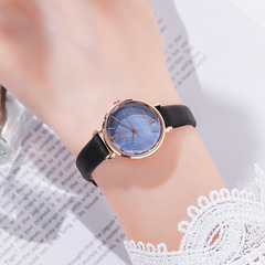 GEDI歌迪女士皮帶手錶簡約休閒超薄石英女表時尚小巧表同款