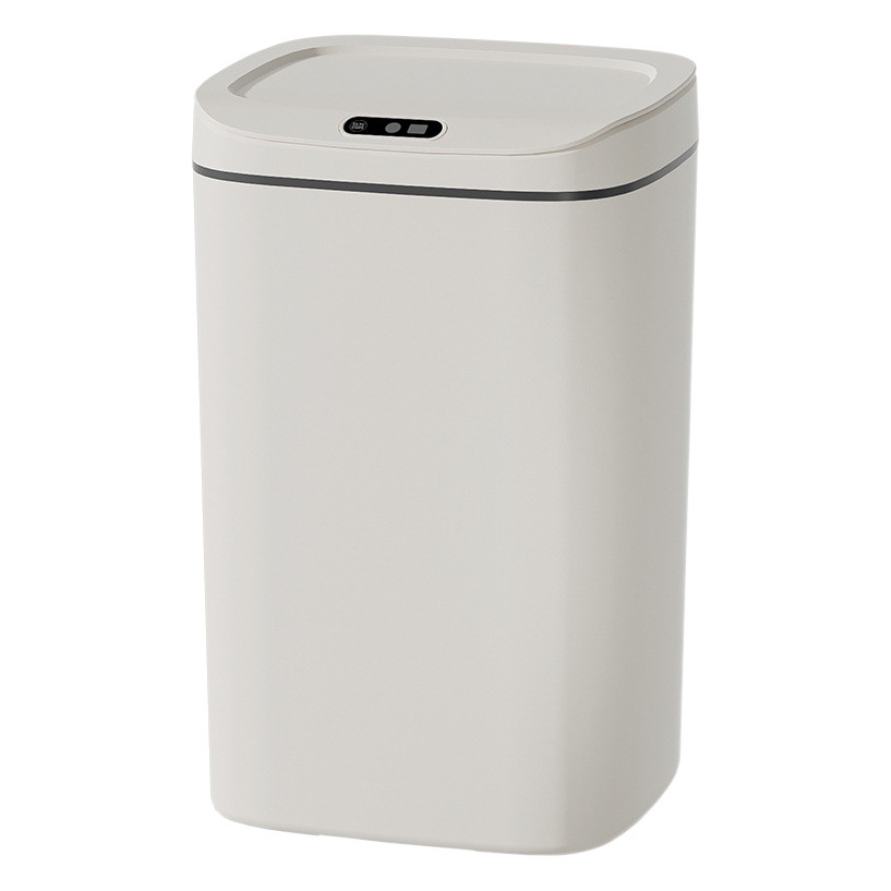 Bote de basura inteligente con sensor automático para uso doméstico, manos libres, diseño simple para baño, sala de estar, cocina y baño, gran capacidad, transfronterizo.