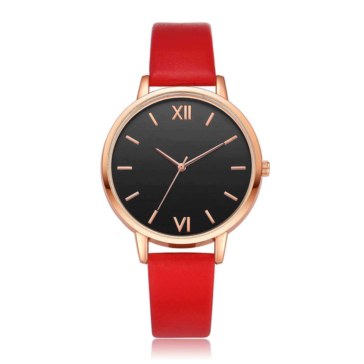 ins new minimalist watch set quartz watch trend pu strap ladies watch strap bracelet set_voghion.com