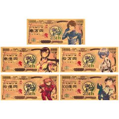 經典日漫 福音戰士紀念鈔 明日香 金鈔 錢幣 塑料幣  塑料金箔