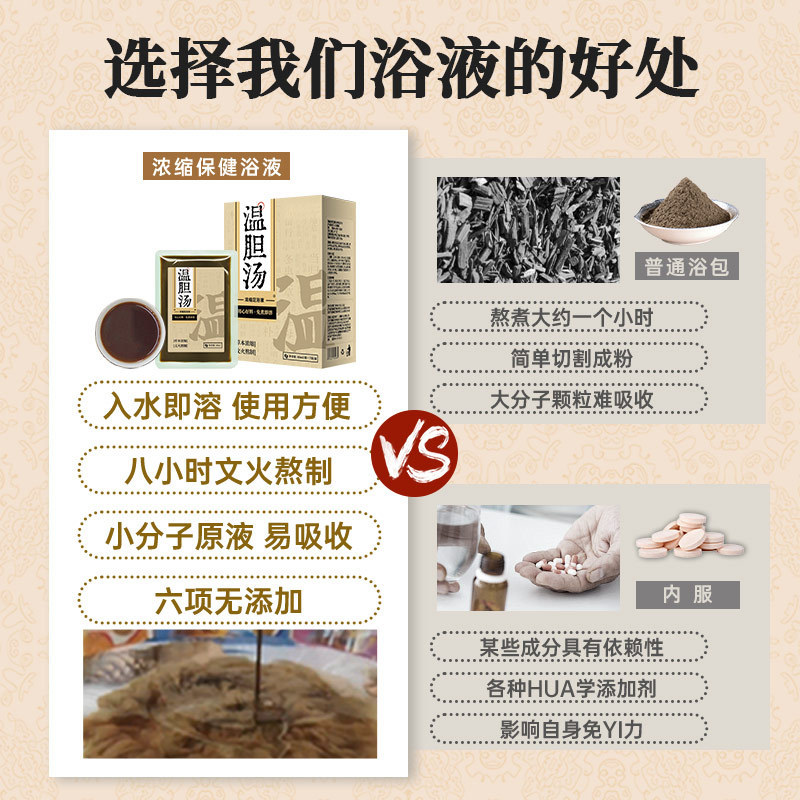 温胆汤泡脚包草本熬煮竹茹甘草免煮浓缩原液足浴液代加工足浴保健|undefined