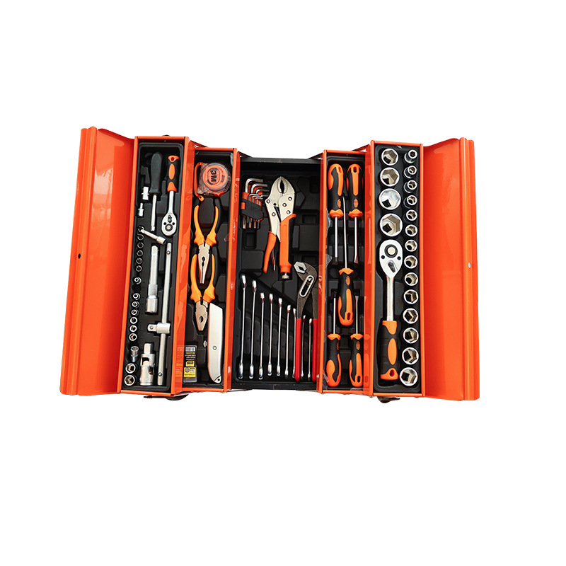 Los fabricantes venden 85 juegos de herramientas de hojalata, juegos de hardware de mano, caja de herramientas, juegos de llaves de trinquete, juegos