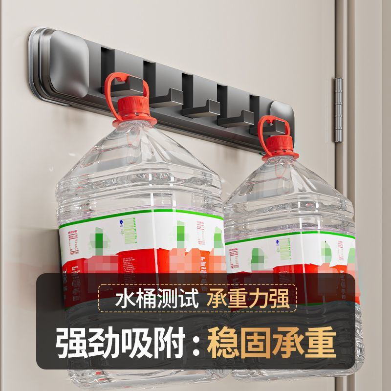 方形吸盘联排门后挂钩隐形免打孔衣帽钩玄关墙上壁挂折叠挂衣钩|undefined