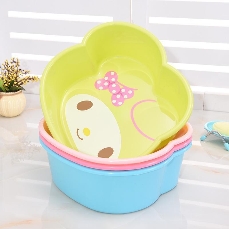 Children's Cartoon Cow Small Washbasin for Washing Feet/Bottoms/Pp Plastic Basin Cute Washbasin