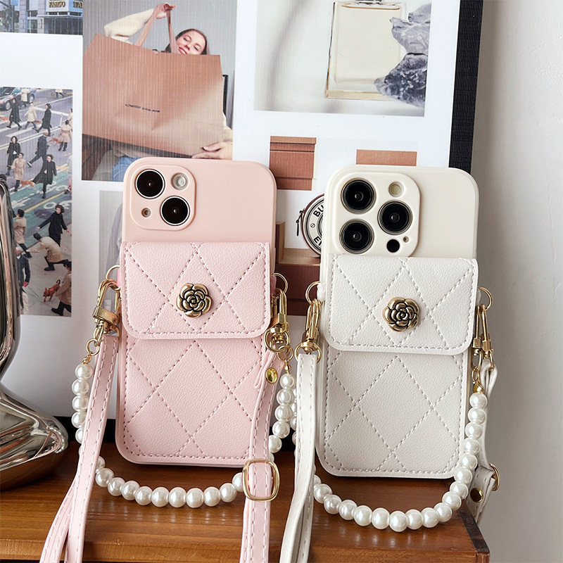 iPhone14Pro/16 Metal Flower Phone Case for Apple 13 Crossbody Rope 12 Diamond Card Case iPhone14Pro/16 Metal Flower Phone Case for Apple 13 Crossbody Rope 12 Diamond Card Case