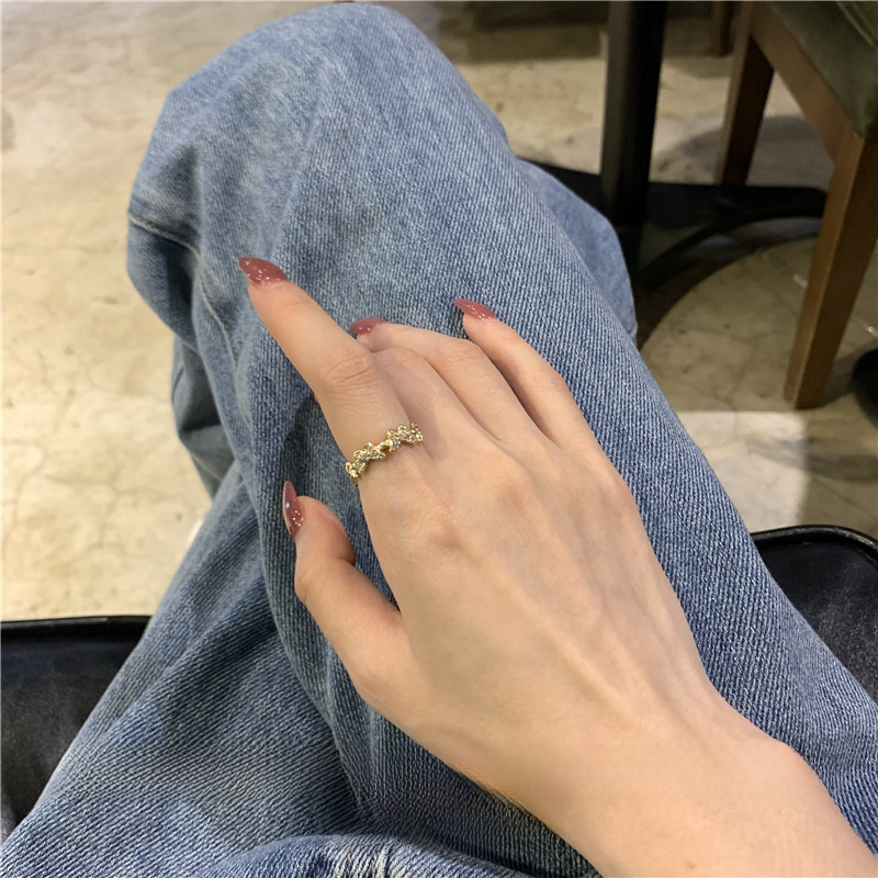 Butterfly Open Ring Women's Mori Korean Style Simple ins Niche Design Personalized Internet Celebrity Fashion Adjustable Ring_voghion.com