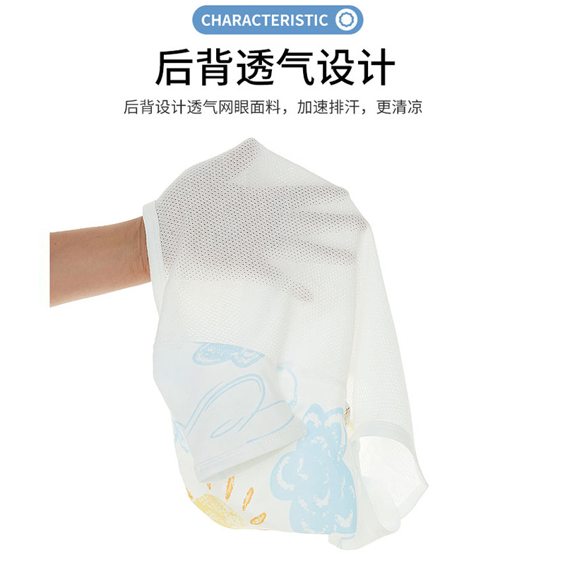 婴儿包屁衣纯棉短袖新生儿连体衣夏季薄款透气宝宝双层护肚三角爬