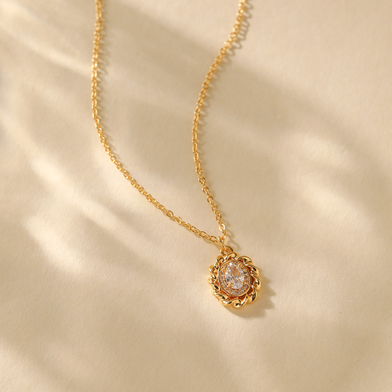 8g Weight 18K Gold Plated Plating Material Copper Pendant Material Zircon Inlay Material Pendant Necklace Classification Copper Chain Material cable chain Chain Type 1 Piece Quantity Daily Occasion Copper Material Heart Shape, Flower, Bow Knot Pattern Women's Gender Inlay Design Sweet Style Copper 18K Gold Plated Inlay Heart Shape Flower Bow Knot Zircon Pendant Necklace 32