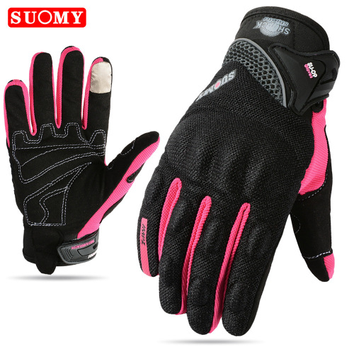 SUOMY Motorcycle Ventilation Riding Gloves Summer Men and Women's Motorcycle Racing Rider Protective Gloves Black Cross-border 
