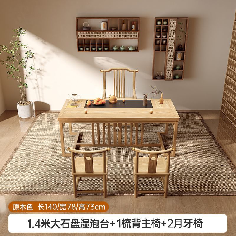 1.4m 습식 버블 테이블 + 빗등 메인 의자 1개 + 초승달 의자 2개